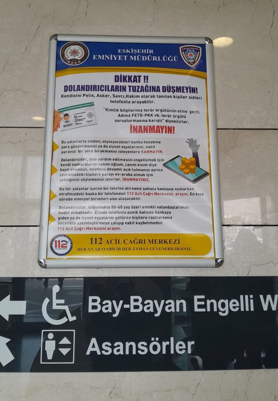 Emniyet Müdürlüğü “ Hırsızlık Ve İletişim Yoluyla Dolandırıcılığı” Led Ekranlarda Vatandaşlara Gösterdi