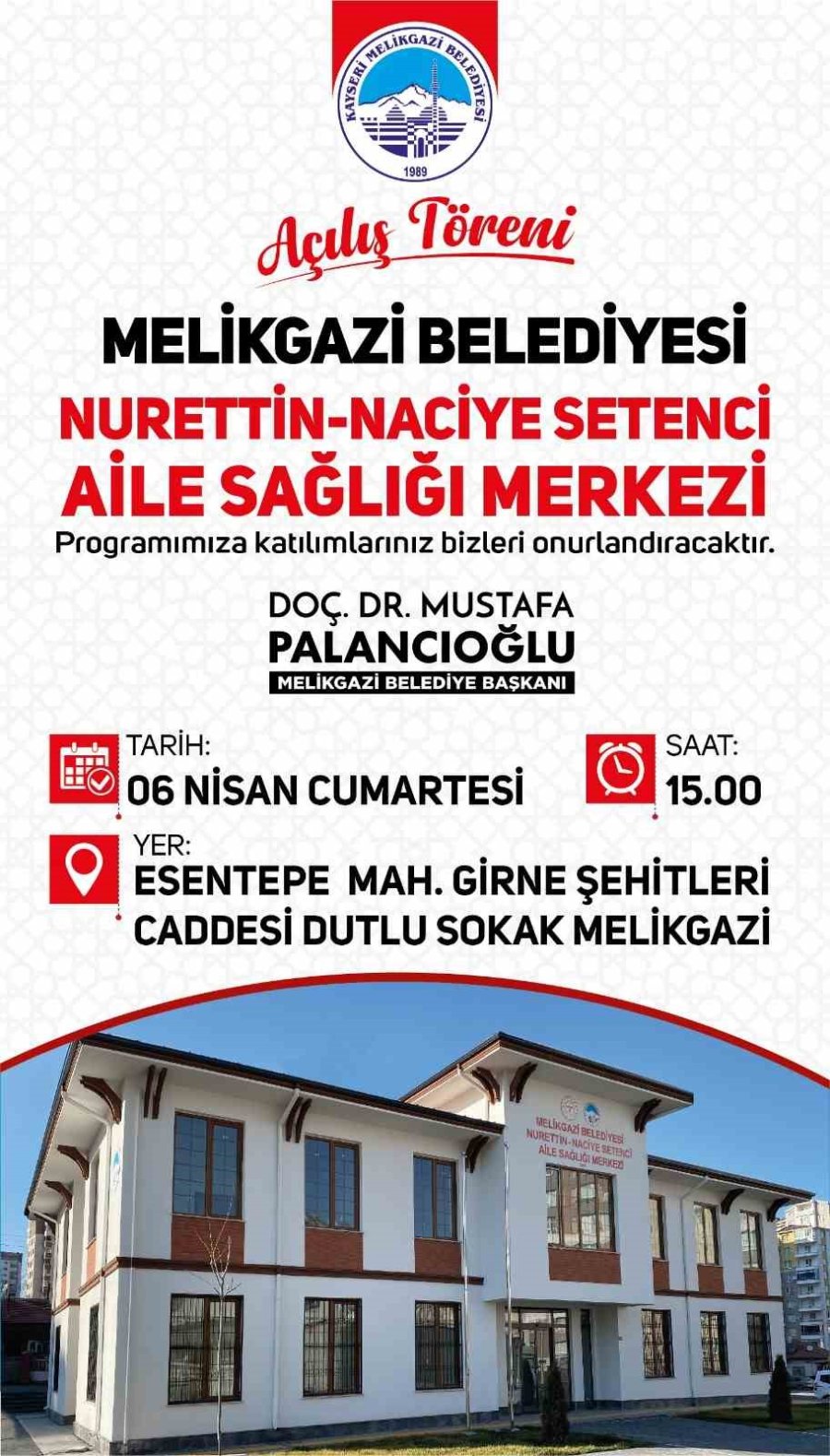 Melikgazi’de Bir Asm Daha Hizmete Giriyor