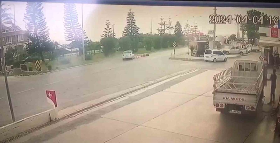 Alanya’da Bir Kişinin Öldüğü Trafik Kazası Güvenlik Kamerasında