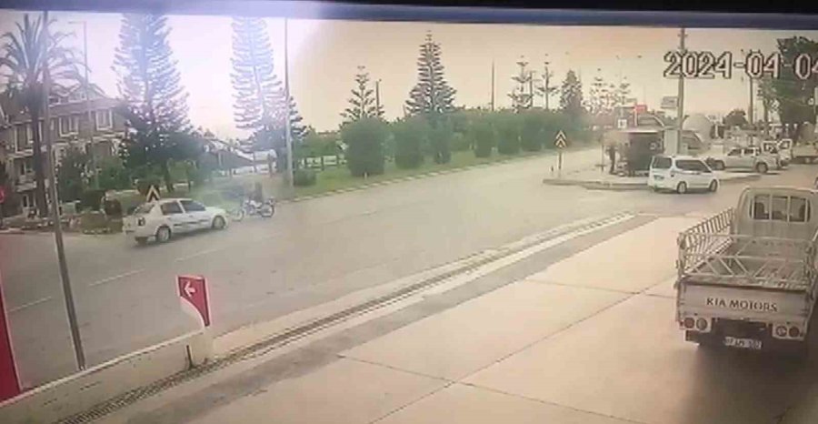 Alanya’da Bir Kişinin Öldüğü Trafik Kazası Güvenlik Kamerasında