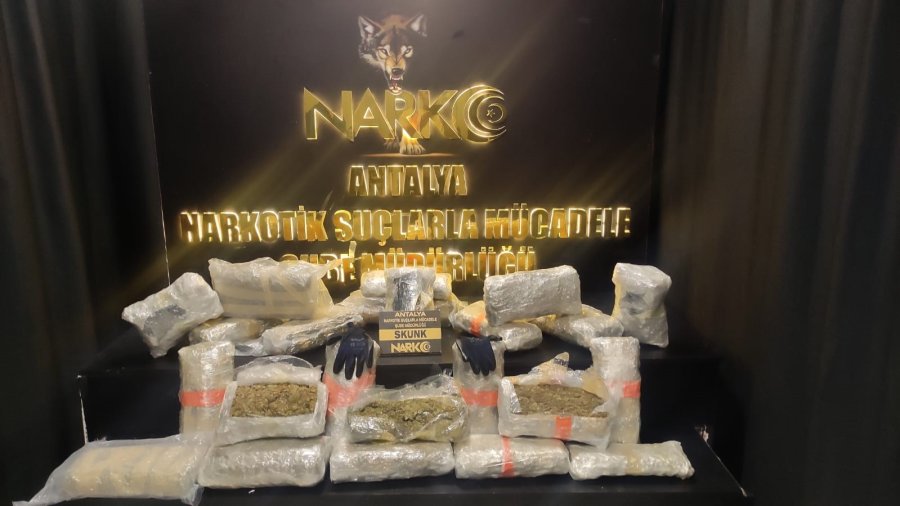 Antalya’da 34 Kilogram Uyuşturucu Ele Geçirilen Operasyonda 1 Kişi Tutuklandı