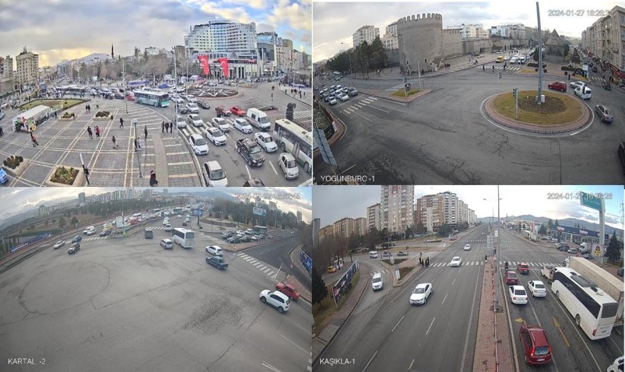 Trafik Kontrol Merkezinde; 320 Kamera İle 135 Kavşak Canlı Takip Ediliyor