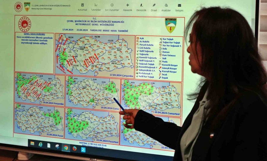 Antalya’da Düşen Sıcaklık Bile Mevsim Normalleri Üzerinde Seyrediyor