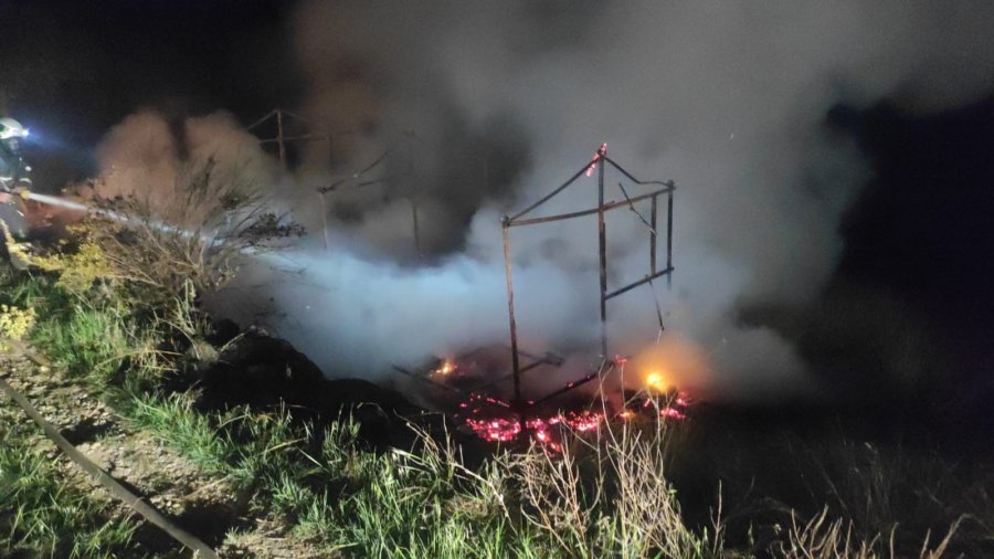 Ahşap Barakada Çıkan Yangında 2 Köpeği İle Birlikte Feci Şekilde Can Verdi