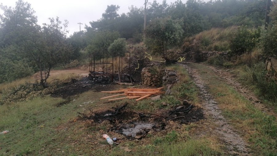 Ahşap Barakada Çıkan Yangında 2 Köpeği İle Birlikte Feci Şekilde Can Verdi