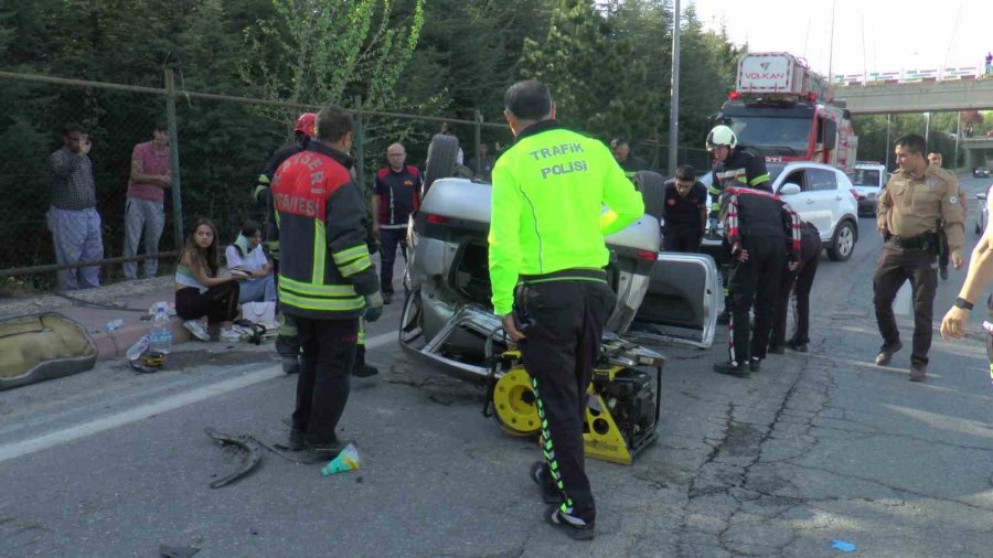 Kontrolden Çıkan Otomobil Takla Attı: 2’si Ağır 4 Yaralı