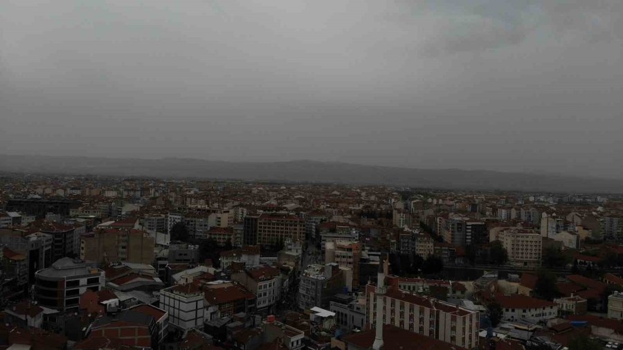 Eskişehir’de Toz Aşımının Etkisi Havadan Görüntülendi