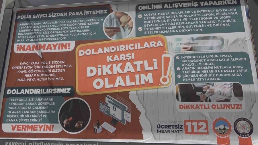 Kayseri’de Bilboardlu Dolandırıcılık Uyarısı
