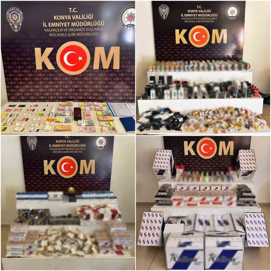 Piyasa Değeri 1 Milyon 850 Lira Gümrük Kaçacağı Ürün Ele Geçirildi: 8 Gözaltı
