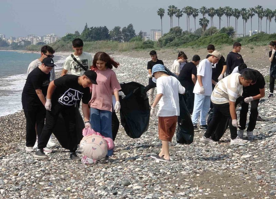 Üreme Öncesi Carettaların Yuva Yaptığı Sahili Öğrenciler Temizledi