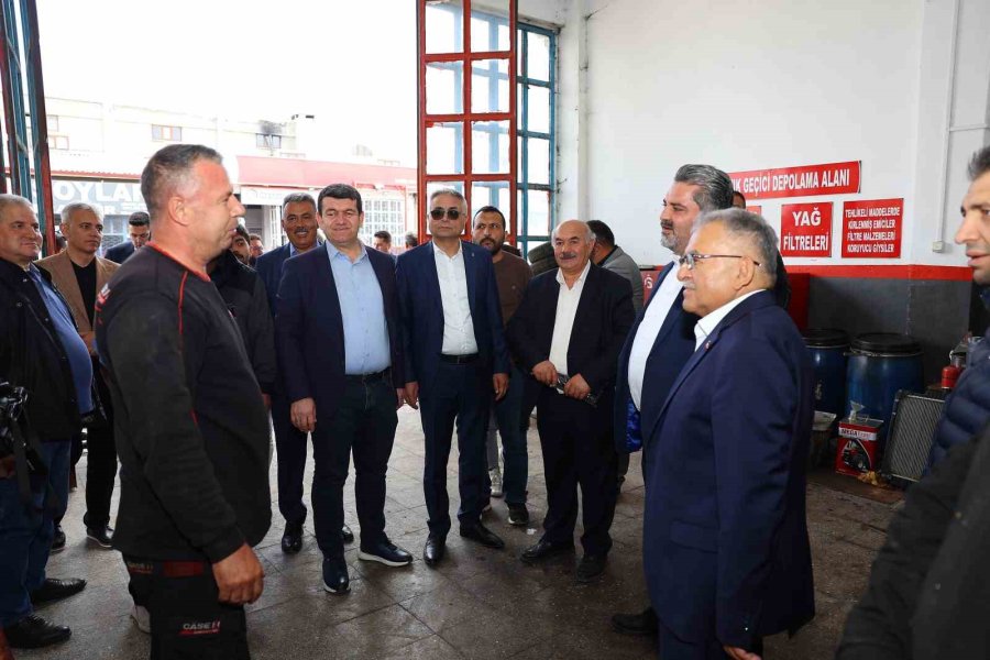 Başkan Büyükkılıç, Pınarbaşı Sanayi Esnafı İle Kucaklaştı