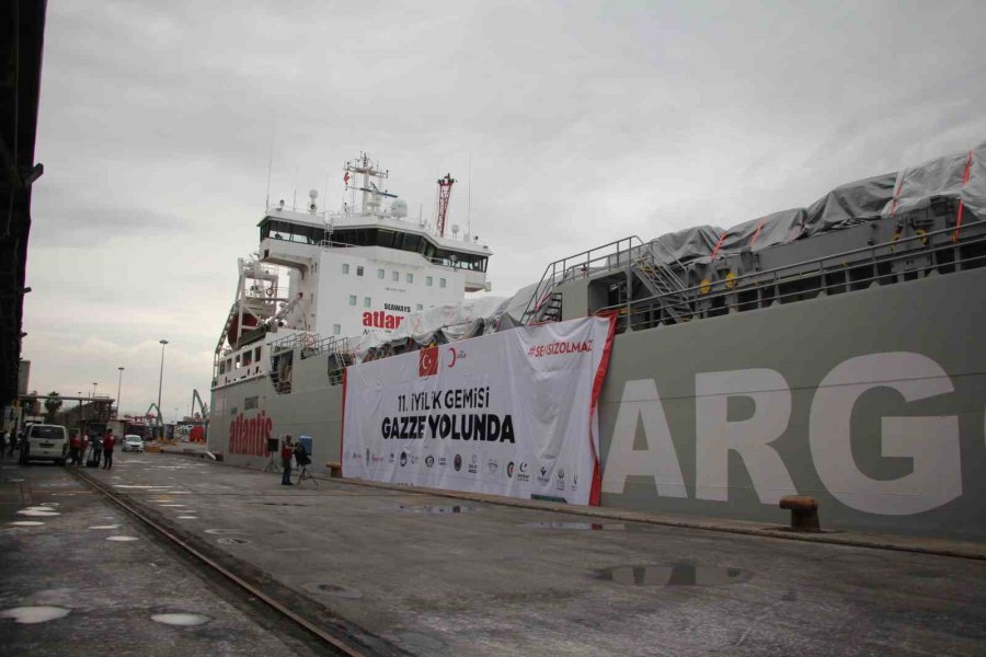 Yeni ’iyilik Gemisi’ Mersin’den Gazze’ye Uğurlandı