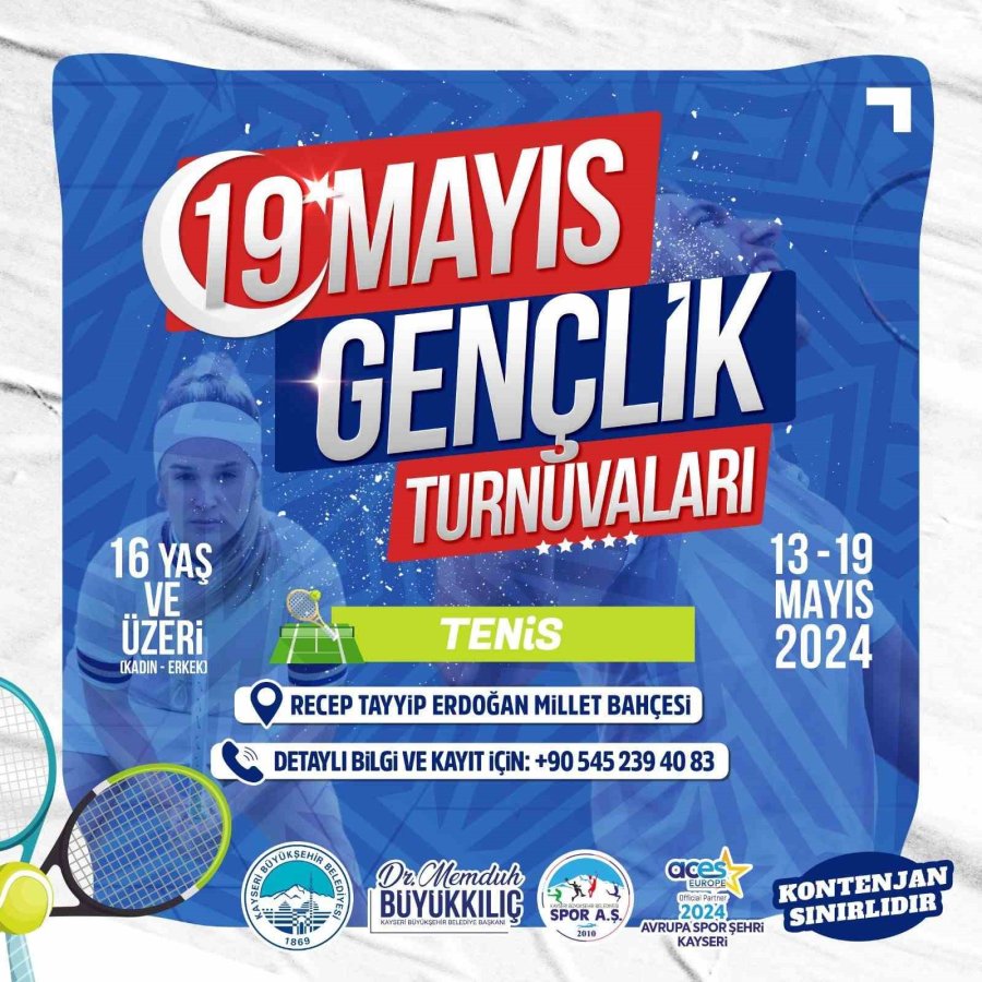 Büyükşehir Spor A.ş.’nin 19 Mayıs Tenis Turnuvaları İçin Kayıtlar Başladı