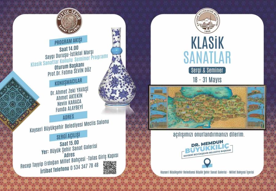 Başkan Büyükkılıç: "büyük Şehir Sanat Galerisi Açıyoruz"