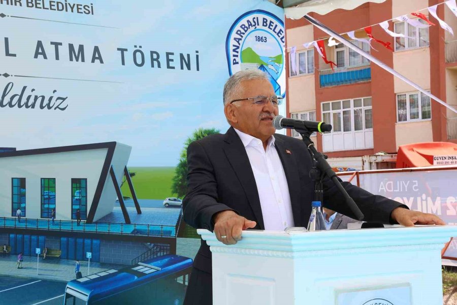 Başkan Büyükkılıç, Pınarbaşı Terminal Ve Ticaret Binası Temel Atma Törenine Katıldı