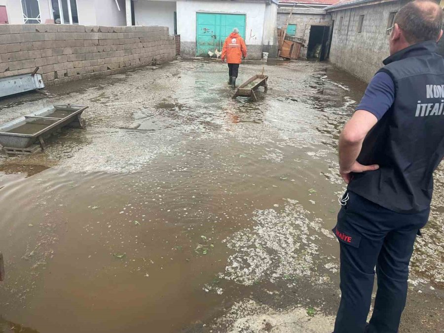 Kulu’da Şiddetli Yağmur Ve Dolu Yağışı