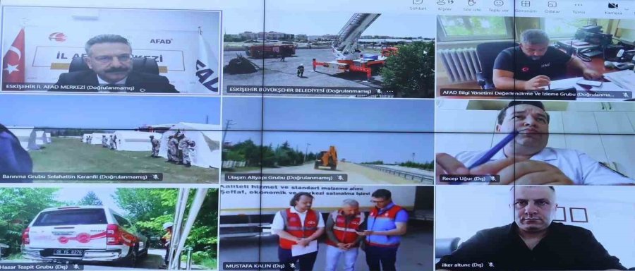 Saha Uzantılı Masa Başı Deprem Tatbikatı, Vali Aksoy’un Başkanlığında Gerçekleştirildi