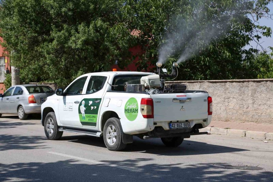 Meram’da İlaçlama Çalışmaları Aralıksız Devam Ediyor
