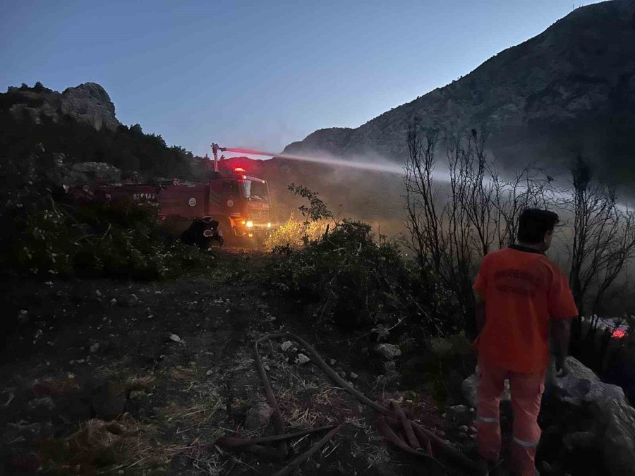 Serik’te Orman Yangını Kısa Sürede Söndürüldü