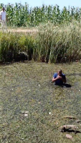 Jandarmadan Kaçmak İçin Bataklığa Saklandı, Kaçamadı
