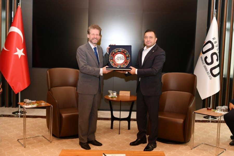 Kayseri Osb Yönetimi, Kuzey Makedonya Büyükelçisini Ağırladı