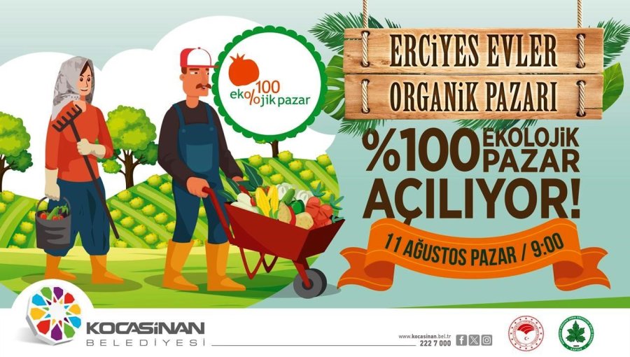 Kayseri’de Tek, Türkiye’ye Örnek Olan ‘yüzde 100 Ekolojik Pazar’ 12. Kez Açılıyor