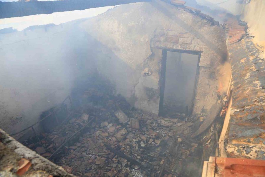 Arı Kovanlarını Tütsülemek İçin Yakılan Ateş Ormana Sıçradı, Bir Ev Ve Traktör Küle Döndü