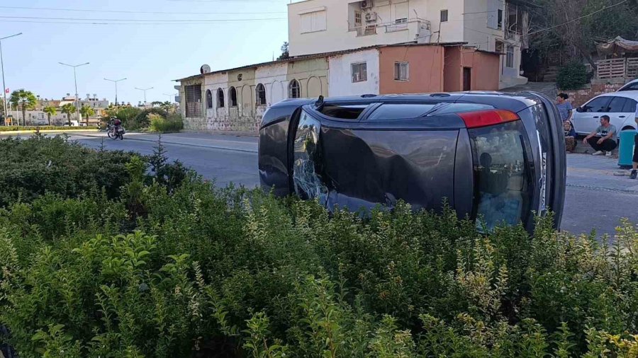 Takla Atan Otomobilden Burnu Bile Kanamadan Çıktı