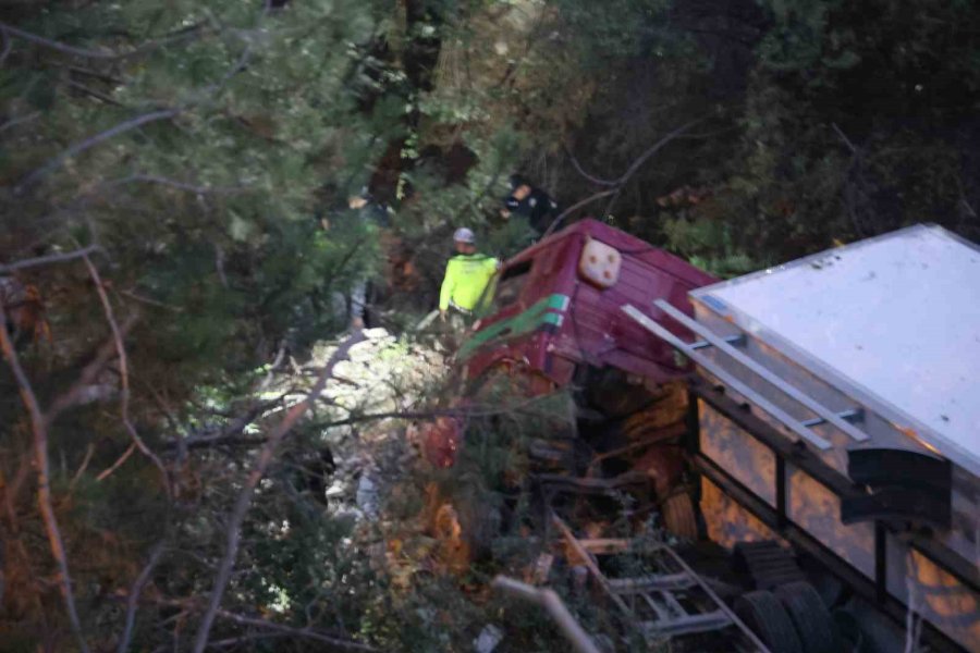 Kamyon Şarampole Uçtu, Sürücü Hayatını Kaybetti