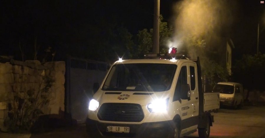 Kocasinan’da İlaçlama Çalışmaları Gece Gündüz Devam Ediyor