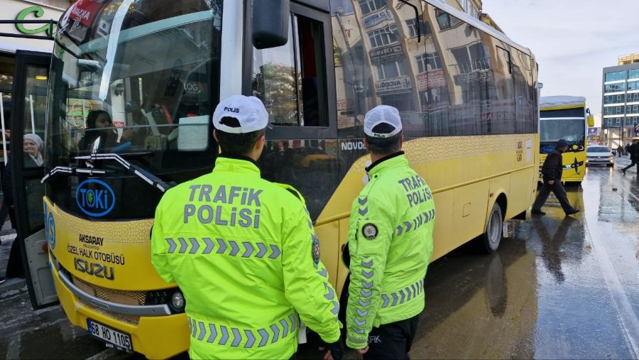 Aksaray’da Toplu Taşıma Araçları Denetleniyor