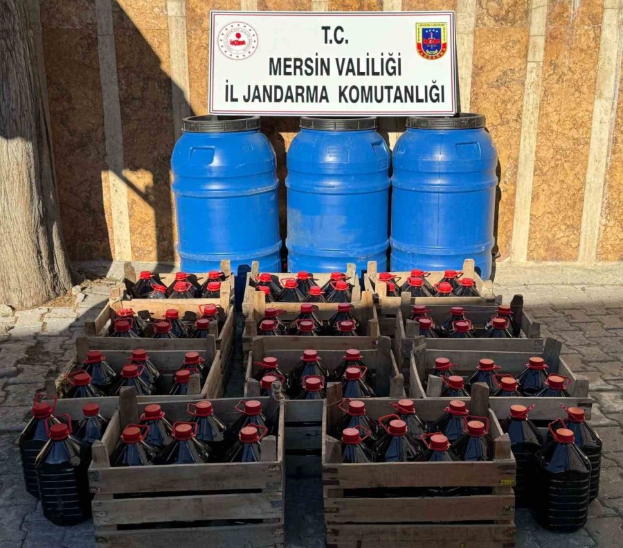 Mersin’de Sahte İçki İmalathanesine Operasyon: 2 Ton 115 Litre İçki Ele Geçirildi