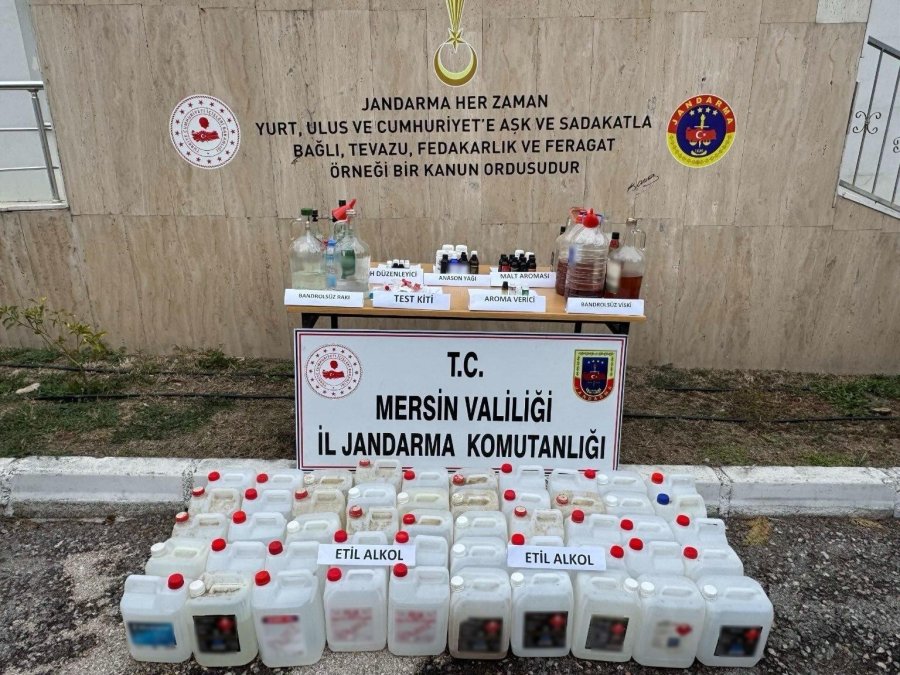 Mersin’de 540 Litre Sahte İçki Ele Geçirildi