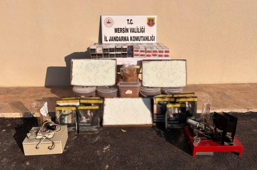 Mersin’de Kaçak Makaron Operasyonu: 4 Gözaltı