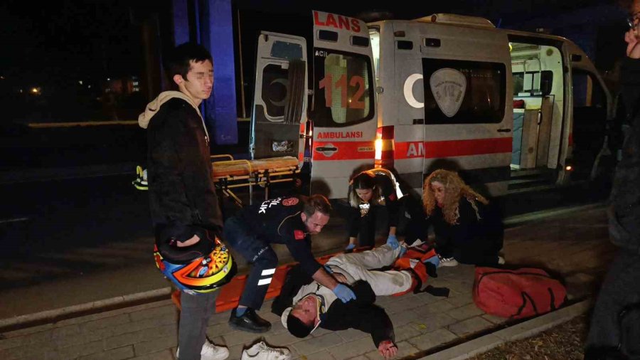 Kullandığı Motosikletle Sürüklenip Ölümden Döndü, Acıyla Feryat Etti