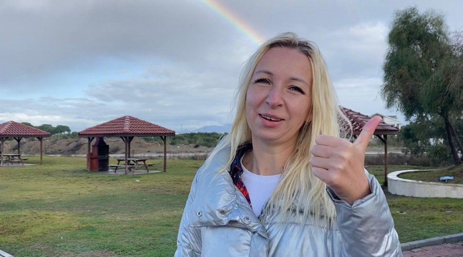 Antalya’da Gökkuşağı Görsel Şölen Oluşturdu