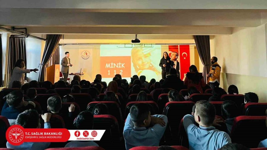 İlkokul Öğrencilerine 112’nin Acil Durumlarda Nasıl Kullanılacağı Anlatıldı