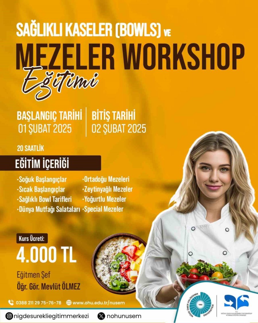 Nüsem’den Mutfak Tutkunları İçin Gastronomi Eğitimi
