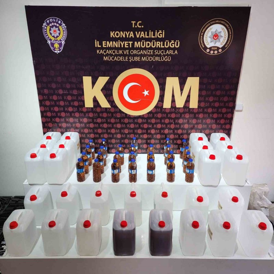 Konya’da Kaçak İçki Operasyonu