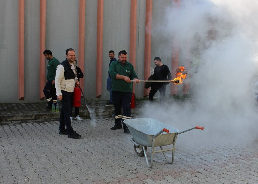 Manavgat Ve Kemer’de Yangın Söndürme Tatbikatlı Eğitim