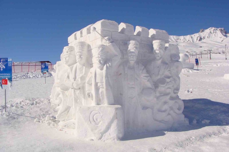 Erciyes’te Kar Uluslararası Sanata Dönüşecek