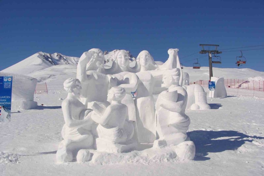Erciyes’te Kar Uluslararası Sanata Dönüşecek