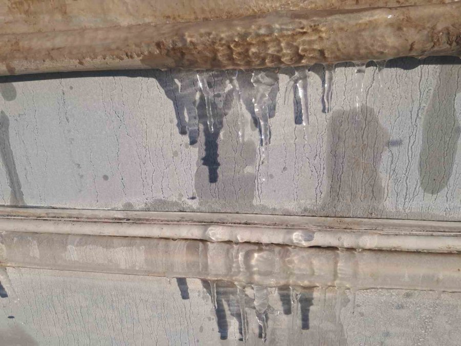 Antalya’da Dondurucu Soğukta Seralarda Zirai Don Nöbeti