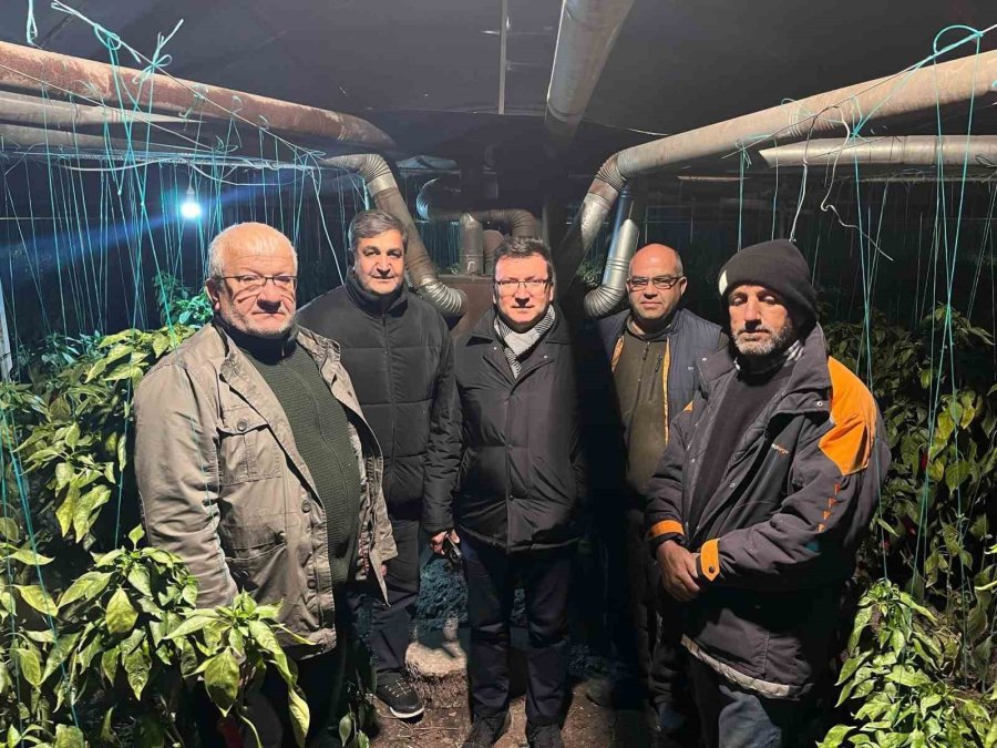 Serik Kaymakamı Şahin Zirai Don Nöbeti Tutan Çiftçilerle Sabahladı