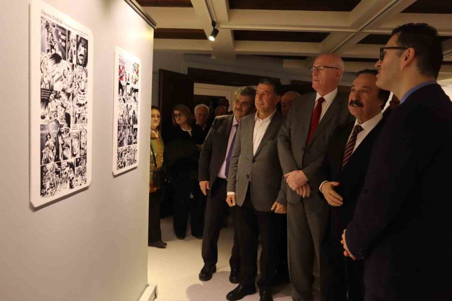 Bahattin Atak’ın "elinde Fırça, Dilinde Müzik" İsimli Çizgi Roman Sergisi Açıldı