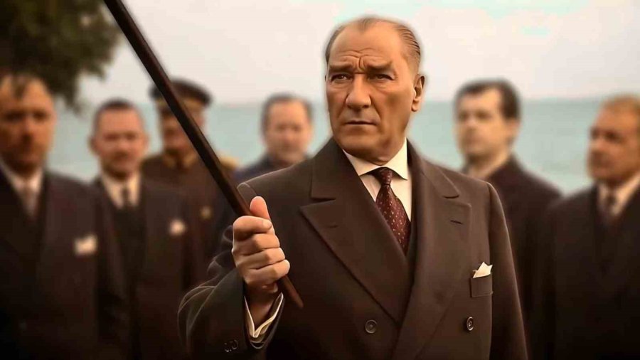 Atatürk’ün Antalya’ya Gelişi Yapay Zeka İle Kepez’de Canlandırıldı
