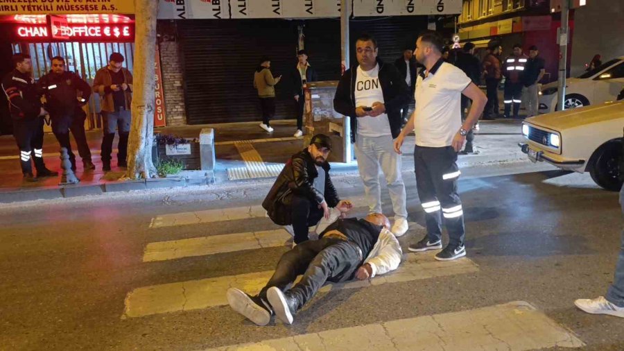 Otomobilin Yaya Geçidinde Çarptığı Kişi Yaralandı