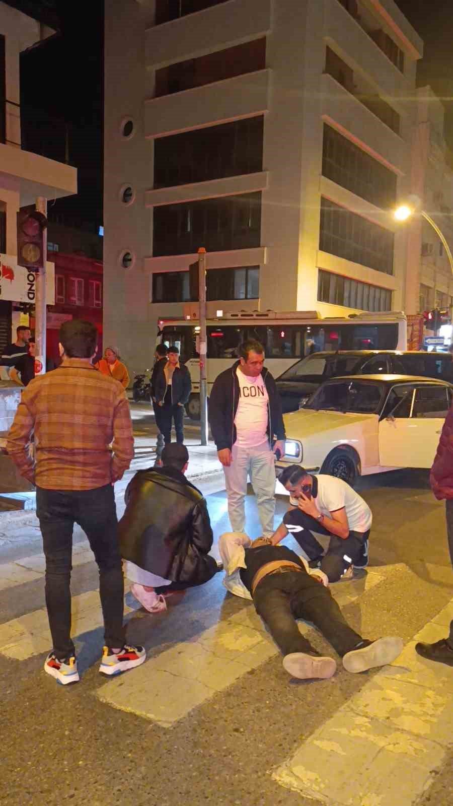 Otomobilin Yaya Geçidinde Çarptığı Kişi Yaralandı