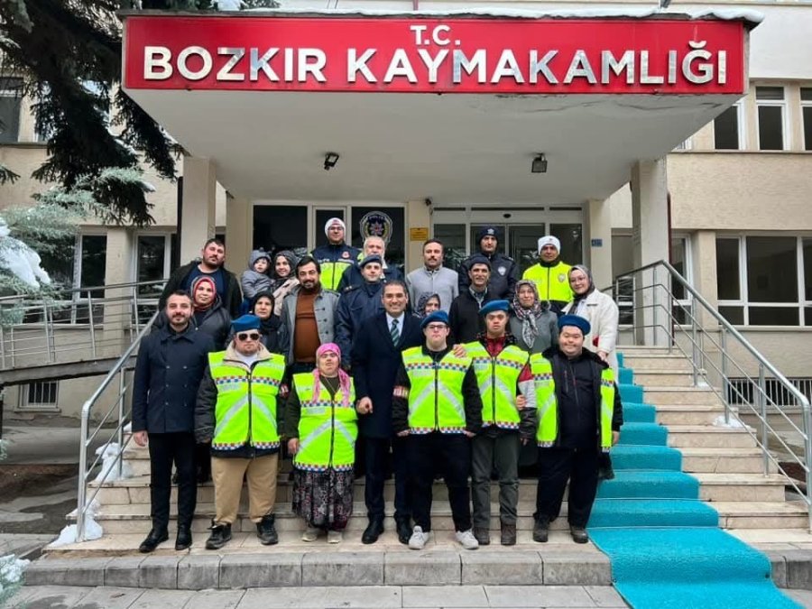 Bozkır’da Down Sendromlu Çocuklara Trafik Eğitimi Verildi