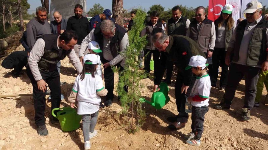 Orman Bilinci Aşılanan Minikler Fidan Dikti